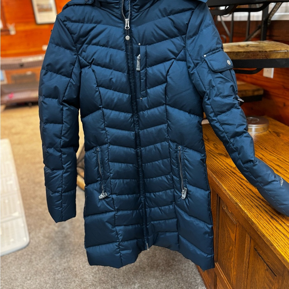 Eddie Bauer Dark Blue Puffer Coat